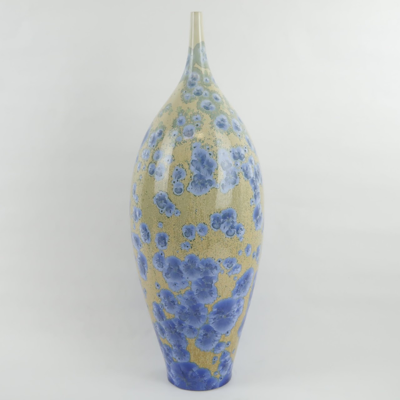 Signed Ceramic Pressed Flower Vase