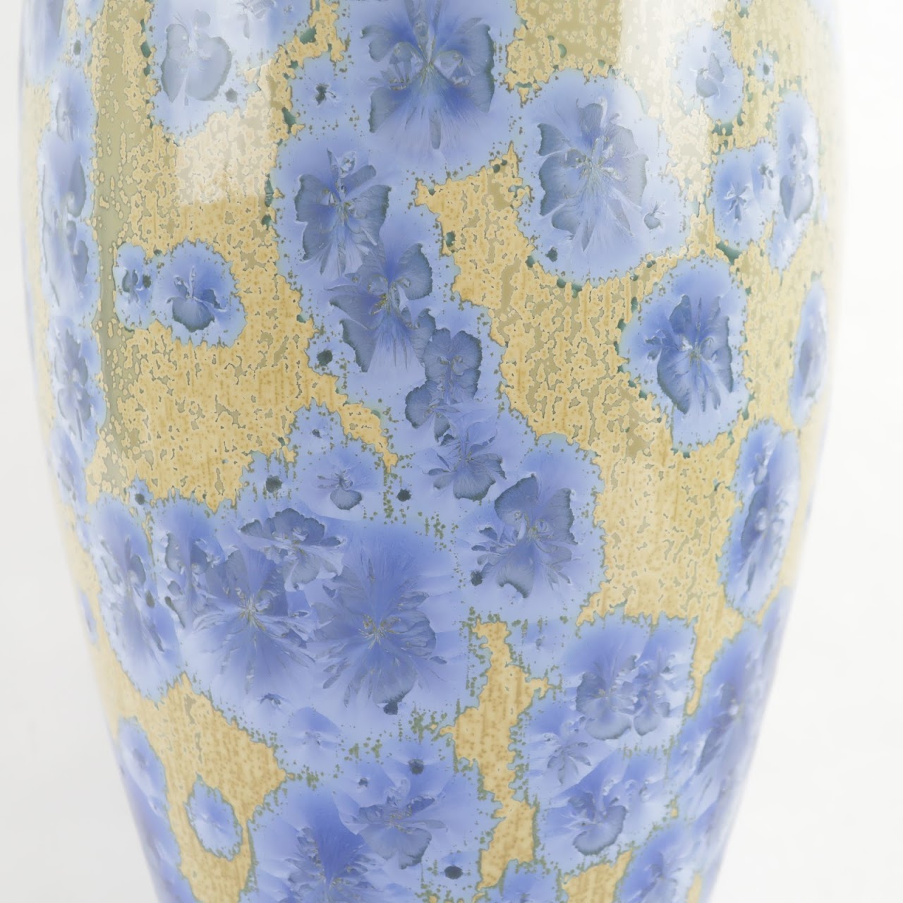 Signed Ceramic Pressed Flower Vase
