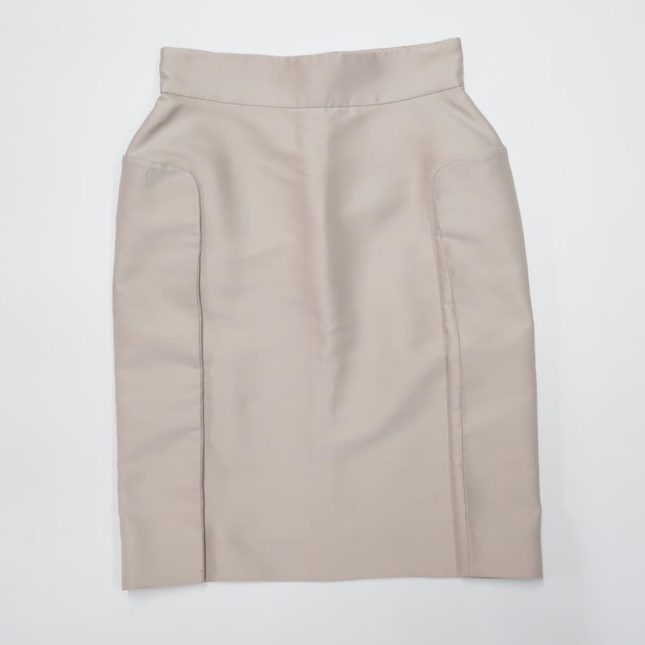 Yves Saint Laurent Beige Pencil Skirt