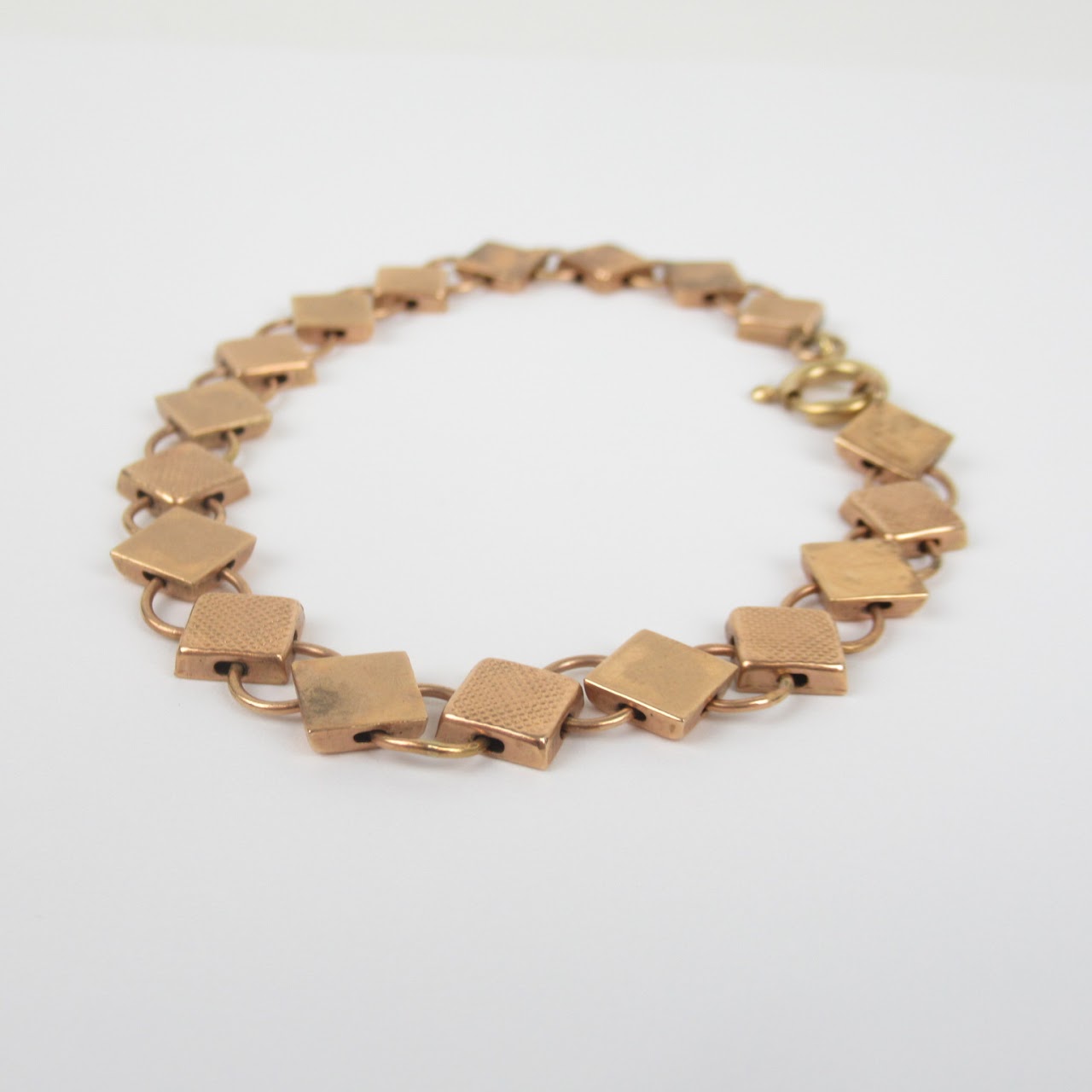 14K Rose Gold Geometric Bracelet