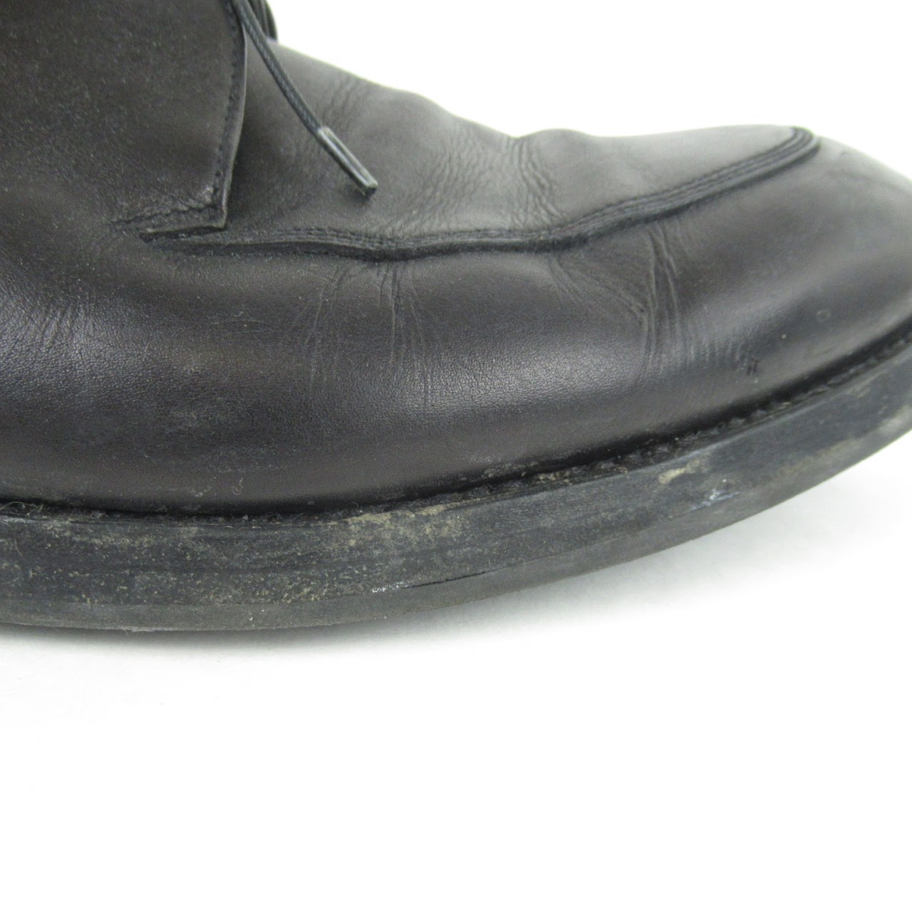 Prada Black Leather Derby Shoes