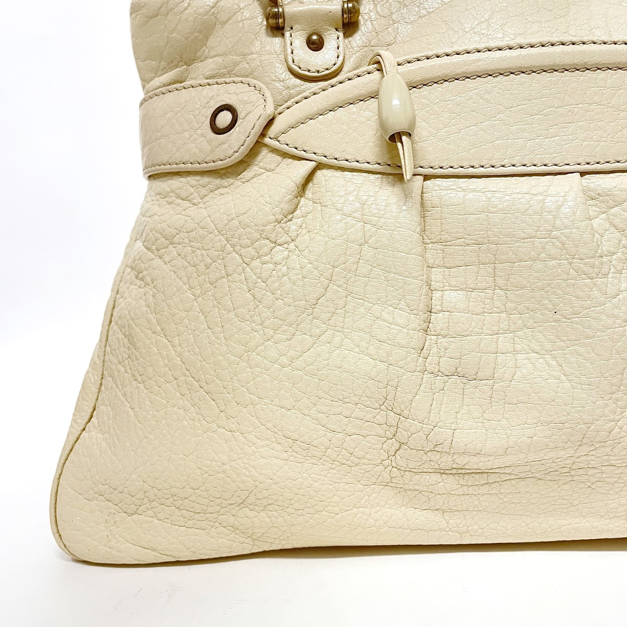 Marc Jacobs Ivory Leather Shoulder Bag