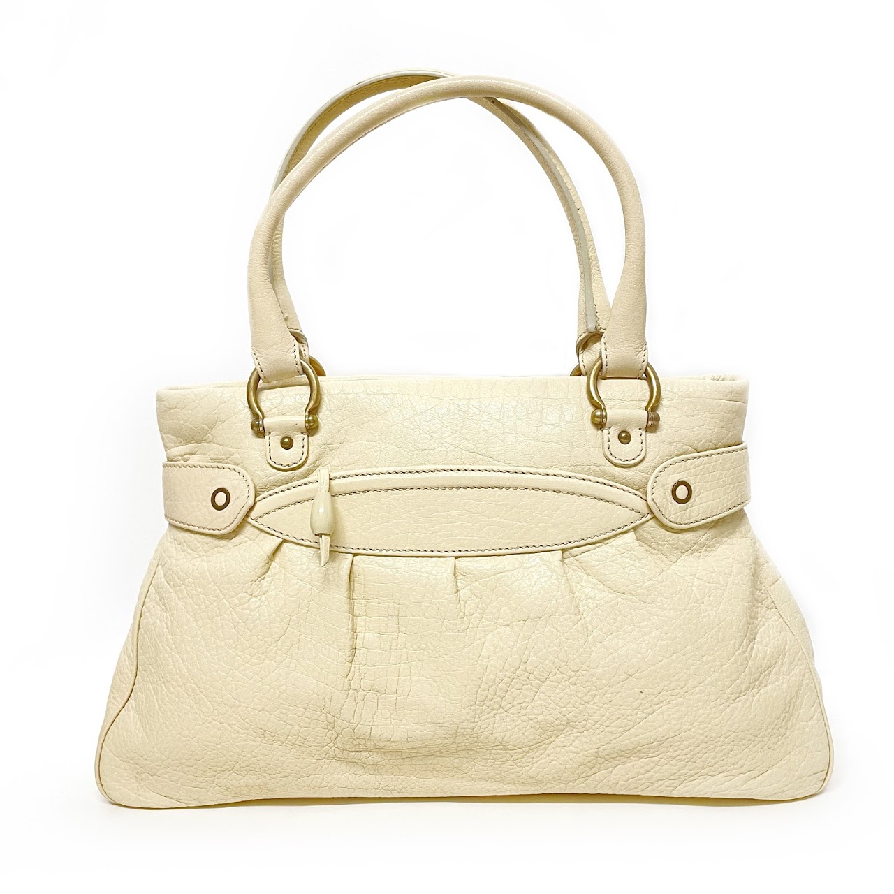 Marc Jacobs Ivory Leather Shoulder Bag