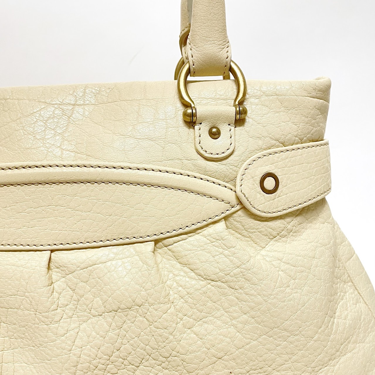 Marc Jacobs Ivory Leather Shoulder Bag