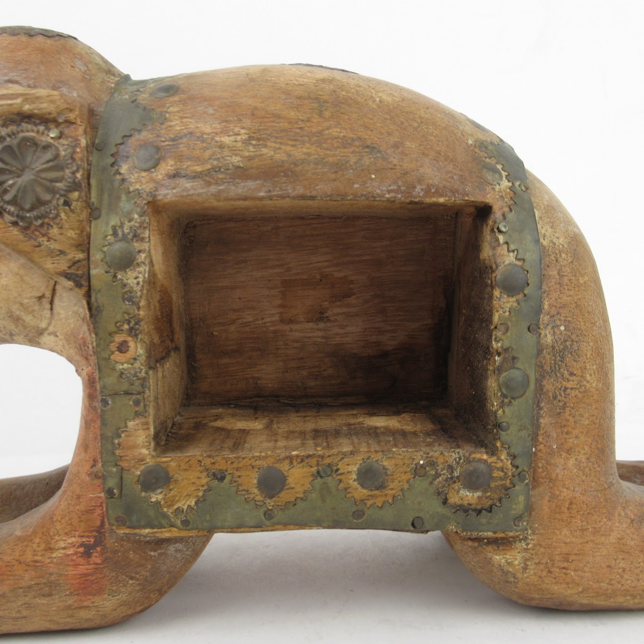 Carved Wood Elephant Box