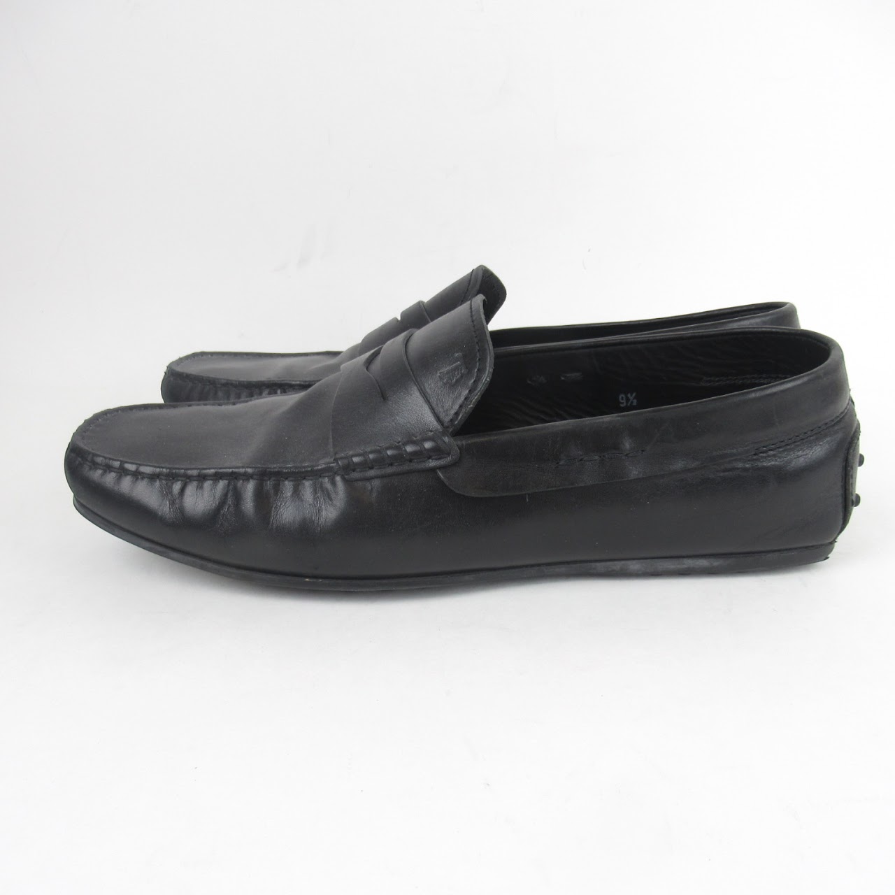 Tod's Black Leather Driving Mocs