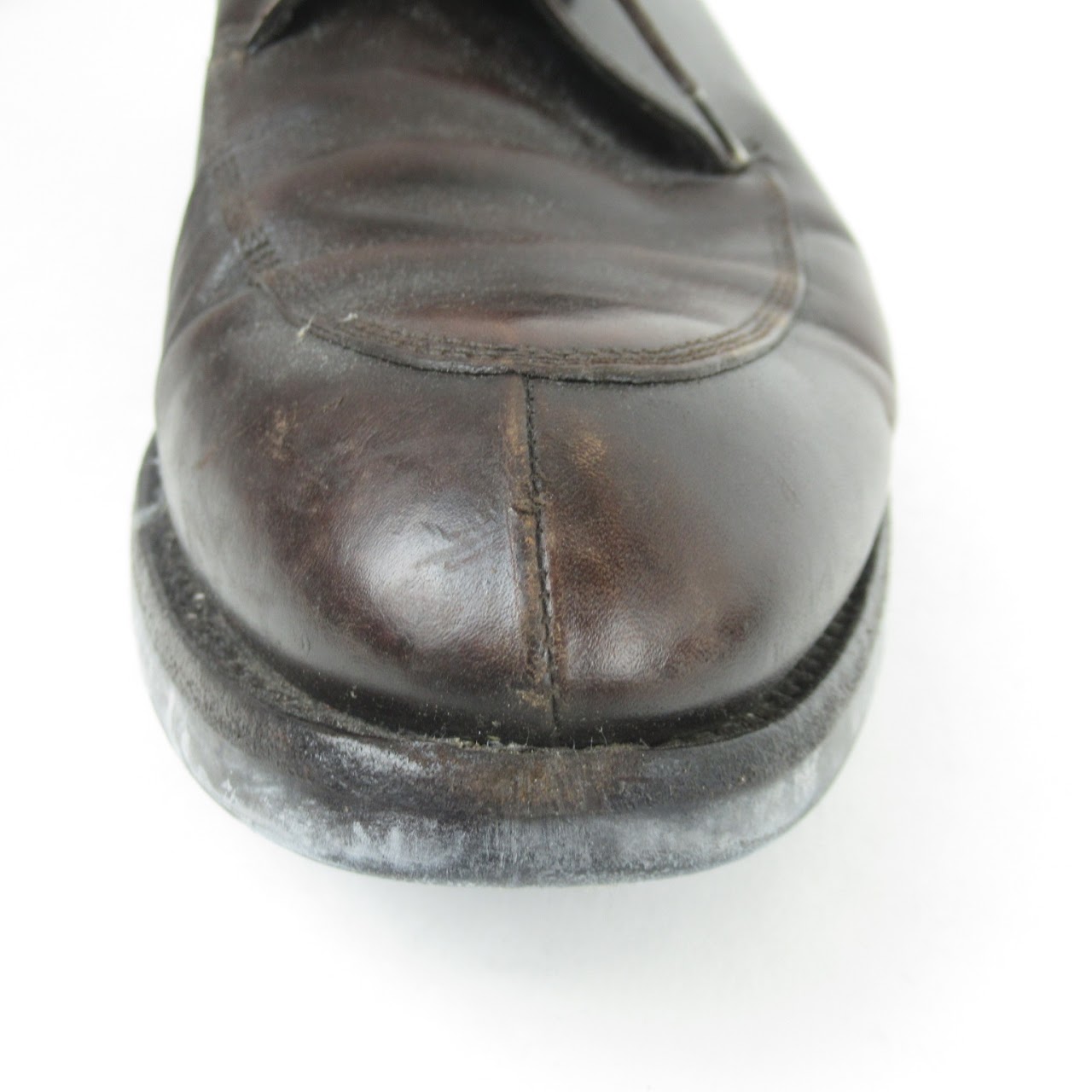 Prada Brown Leather Derby Shoes
