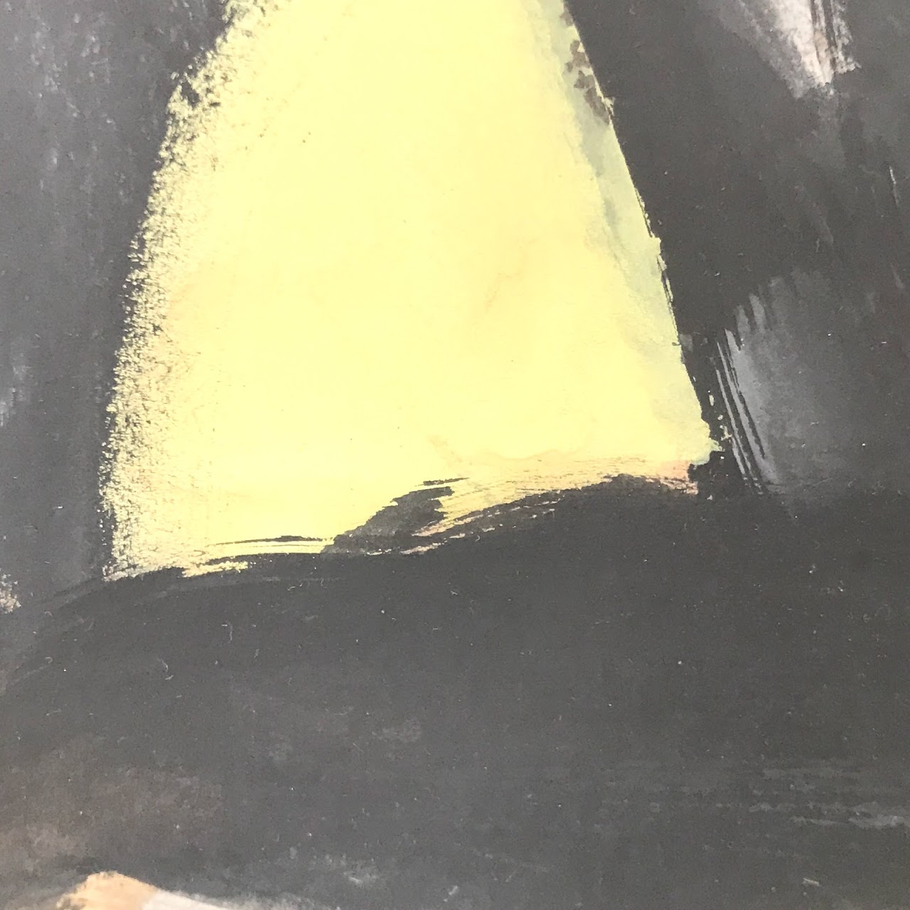 Modernist Signed Gouache Painting, 1967