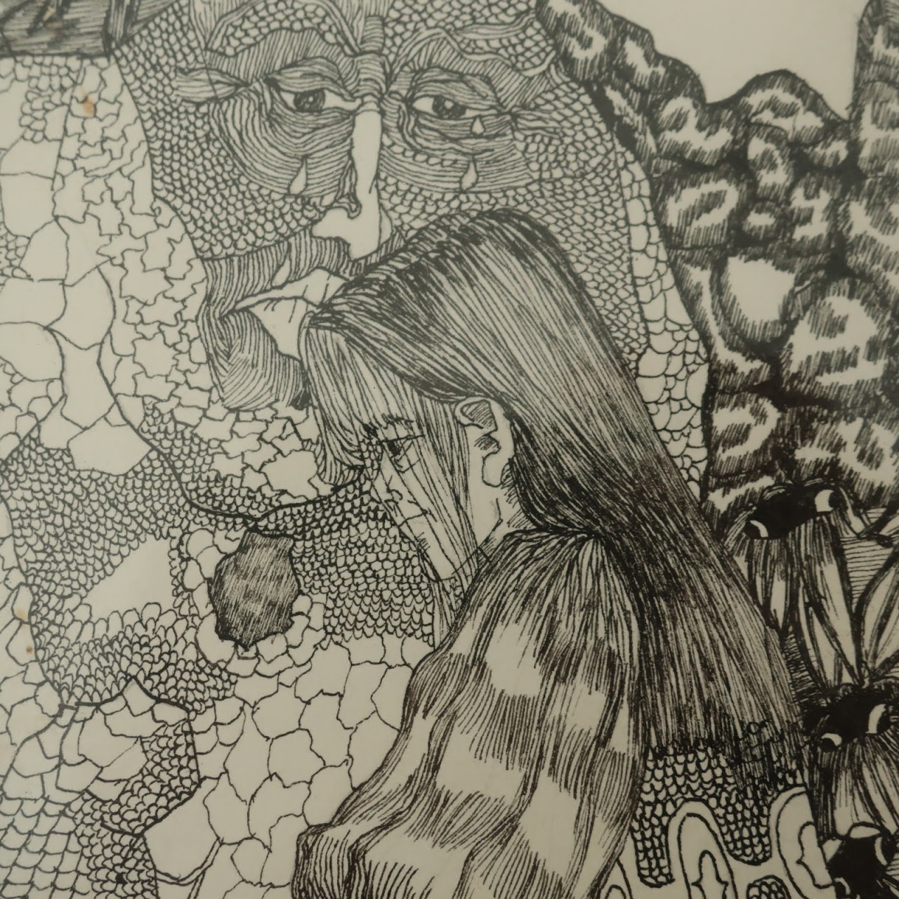 S.E.B. Signed Psychedelic Drawing