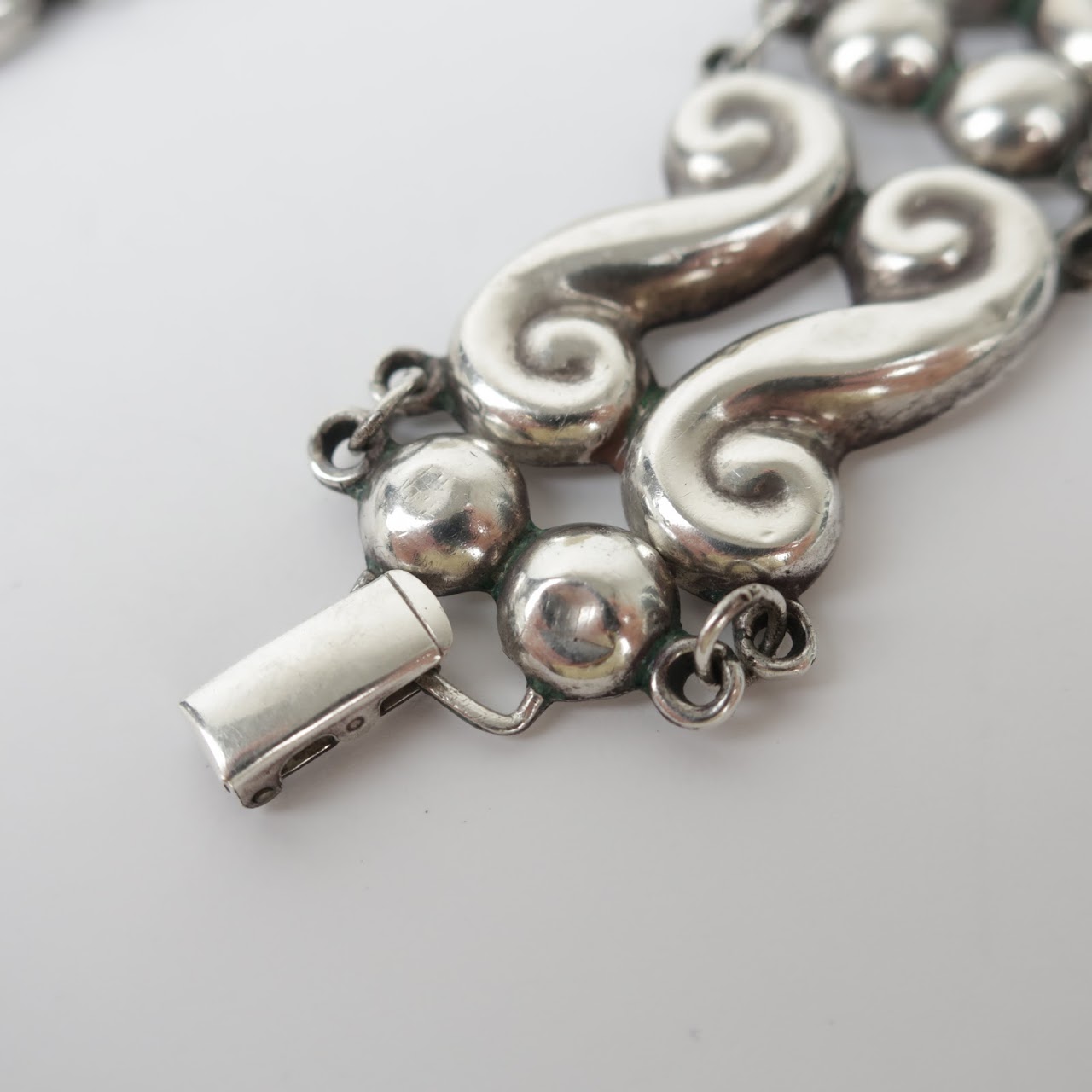 Sterling Silver Swirl Link Bracelet Lot