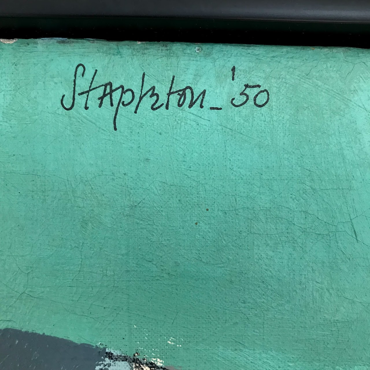 Stapleton Signed Modernist Oil Painting, 1950