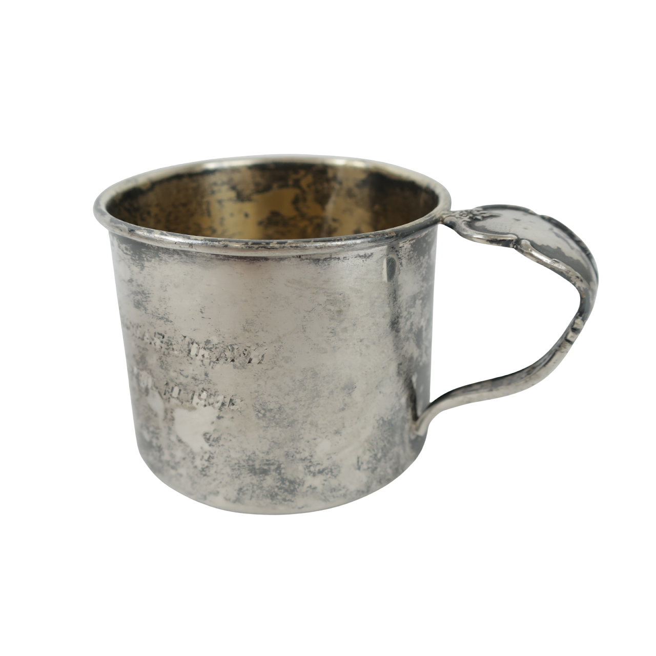 Sterling Silver Spoon Handle Baby Cup