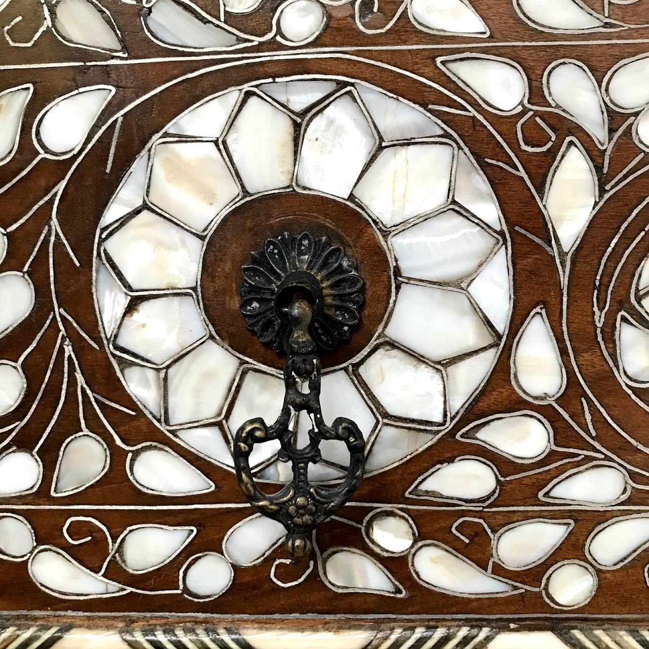 Mother of Pearl Inlaid Three-Drawer Chest