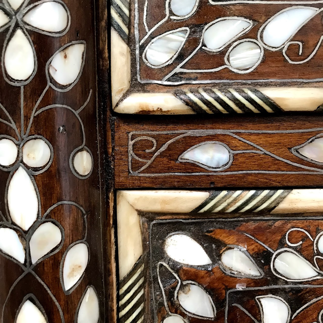 Mother of Pearl Inlaid Three-Drawer Chest