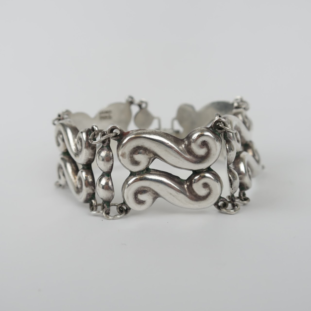 Sterling Silver Swirl Link Bracelet Lot