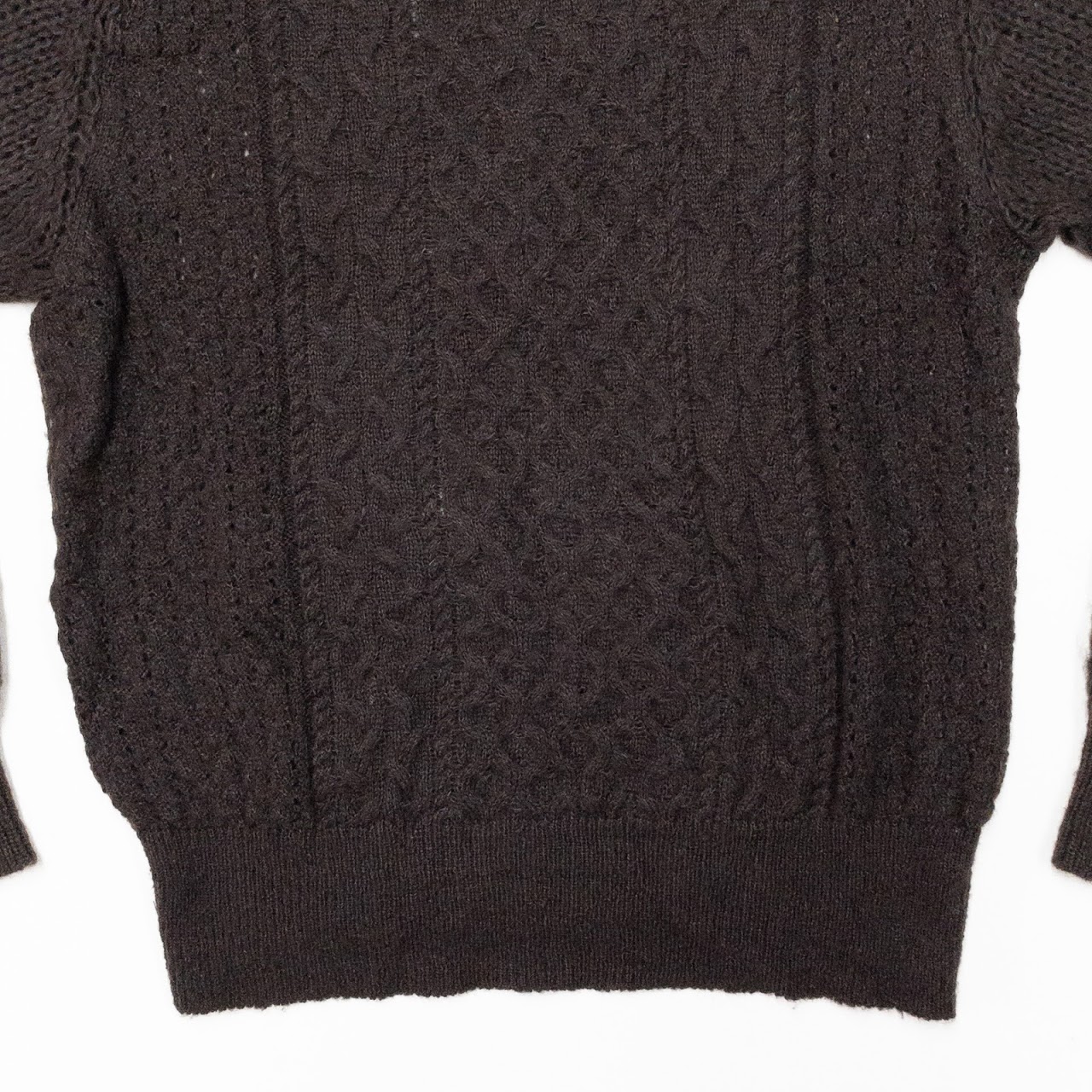 Comme des Garçons Ganryu Mohair Blend Cable-Knit Sweater