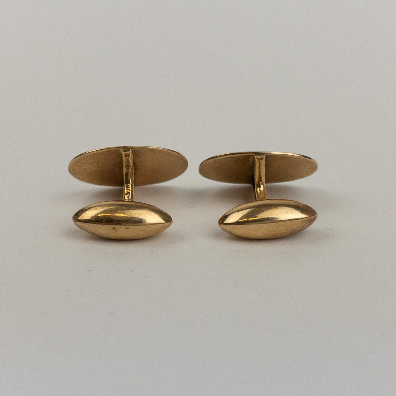 14K Gold Oval Cufflinks