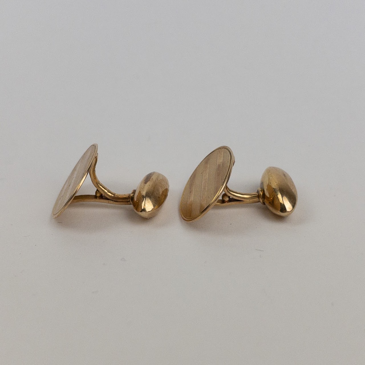 14K Gold Oval Cufflinks