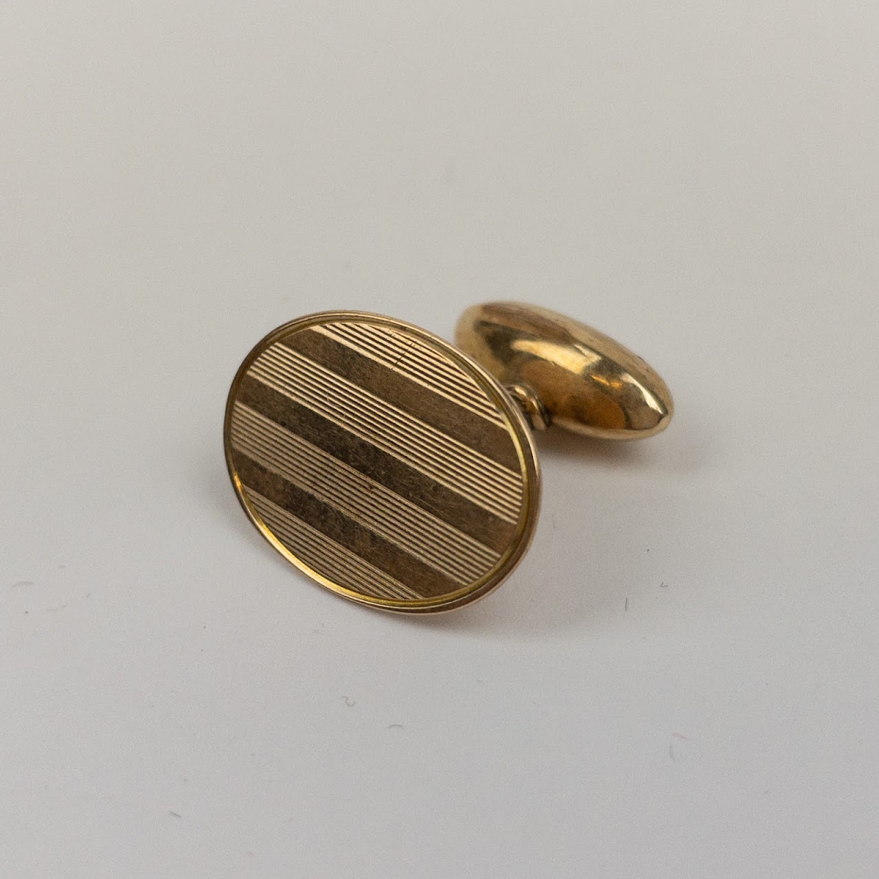 14K Gold Oval Cufflinks