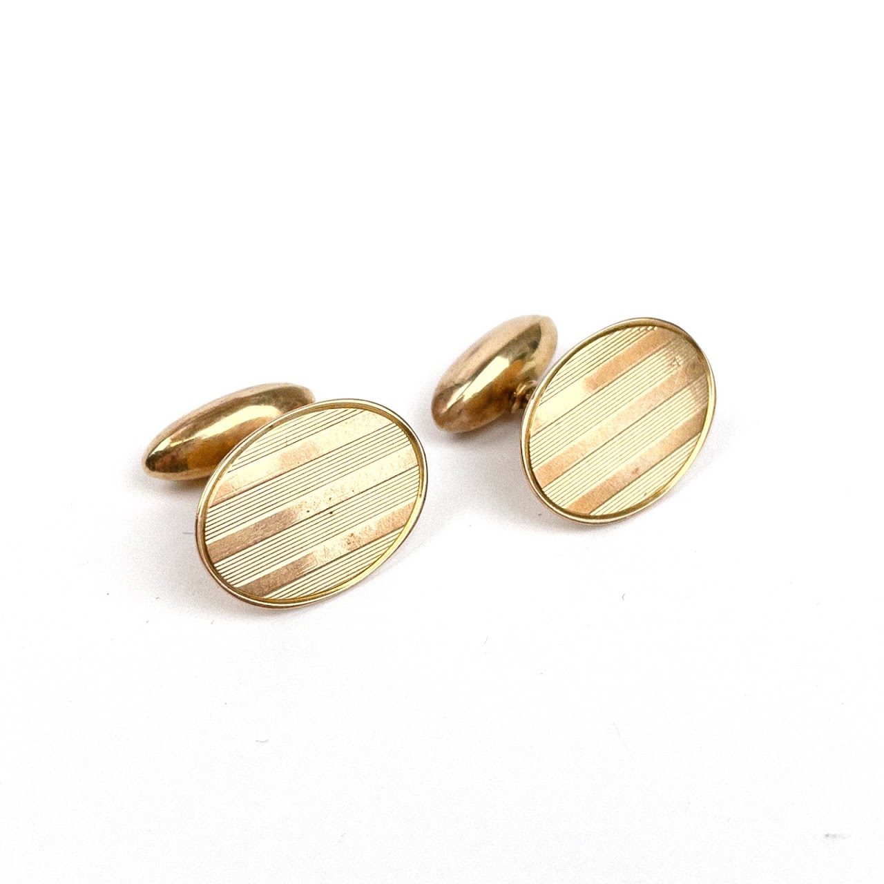 14K Gold Oval Cufflinks