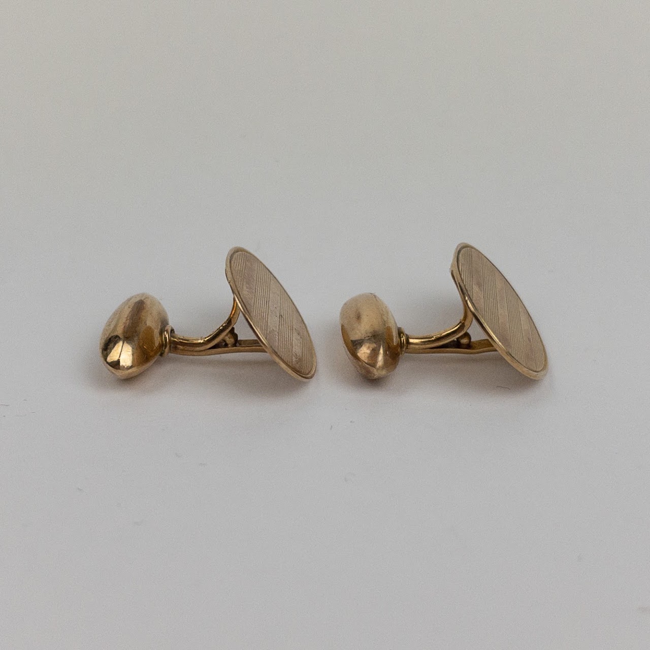 14K Gold Oval Cufflinks