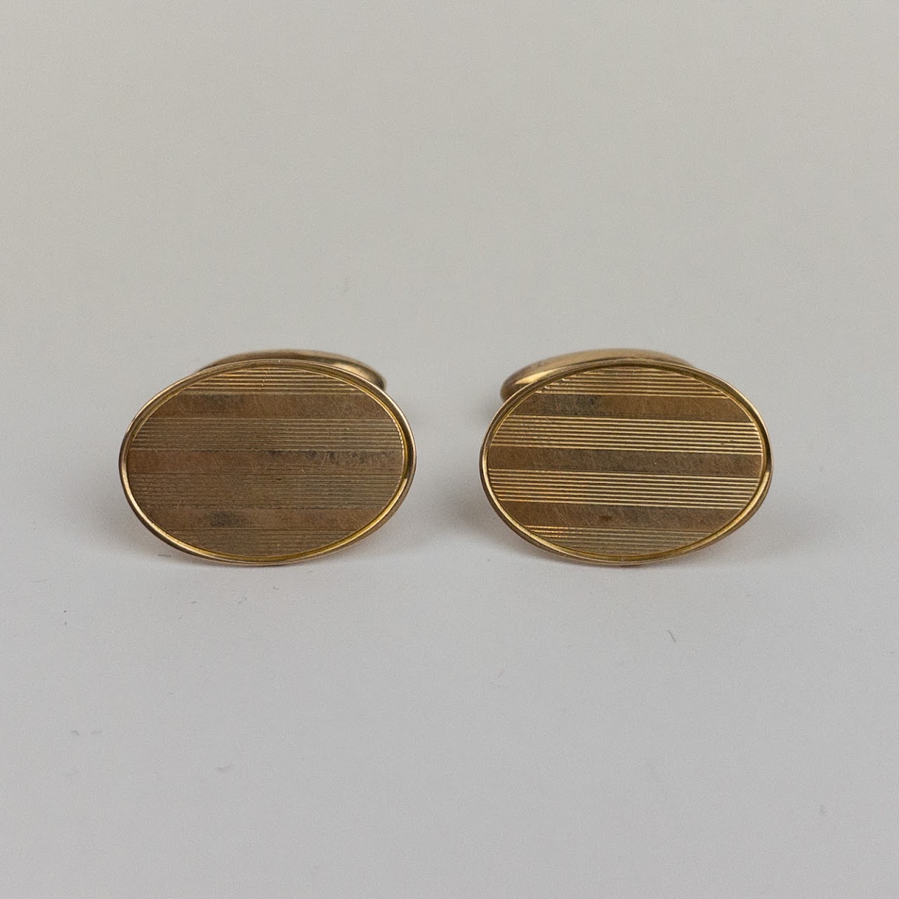 14K Gold Oval Cufflinks