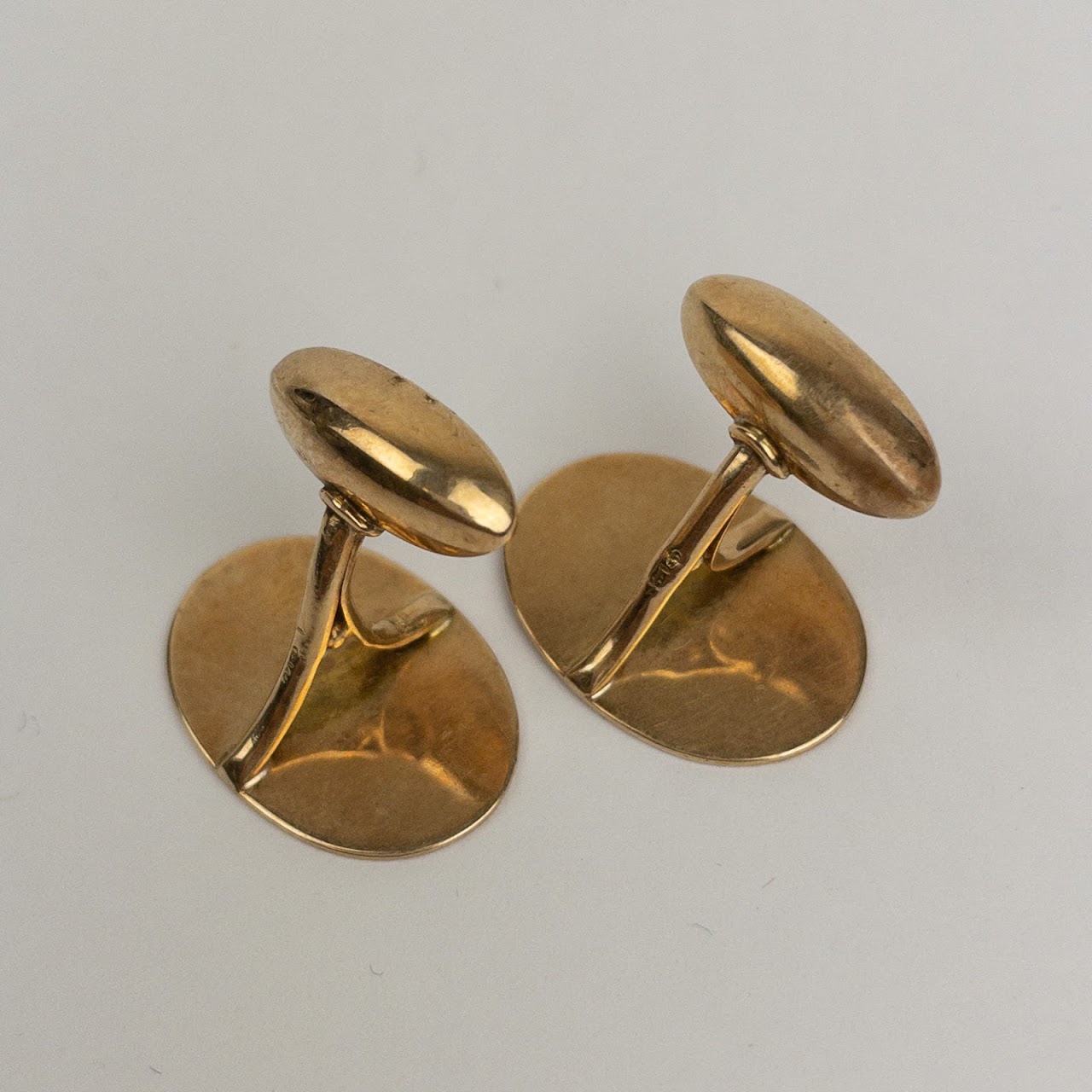 14K Gold Oval Cufflinks