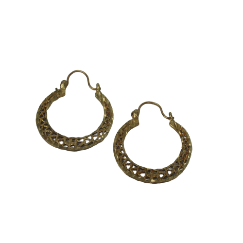 14K Gold Filigree Earring Set