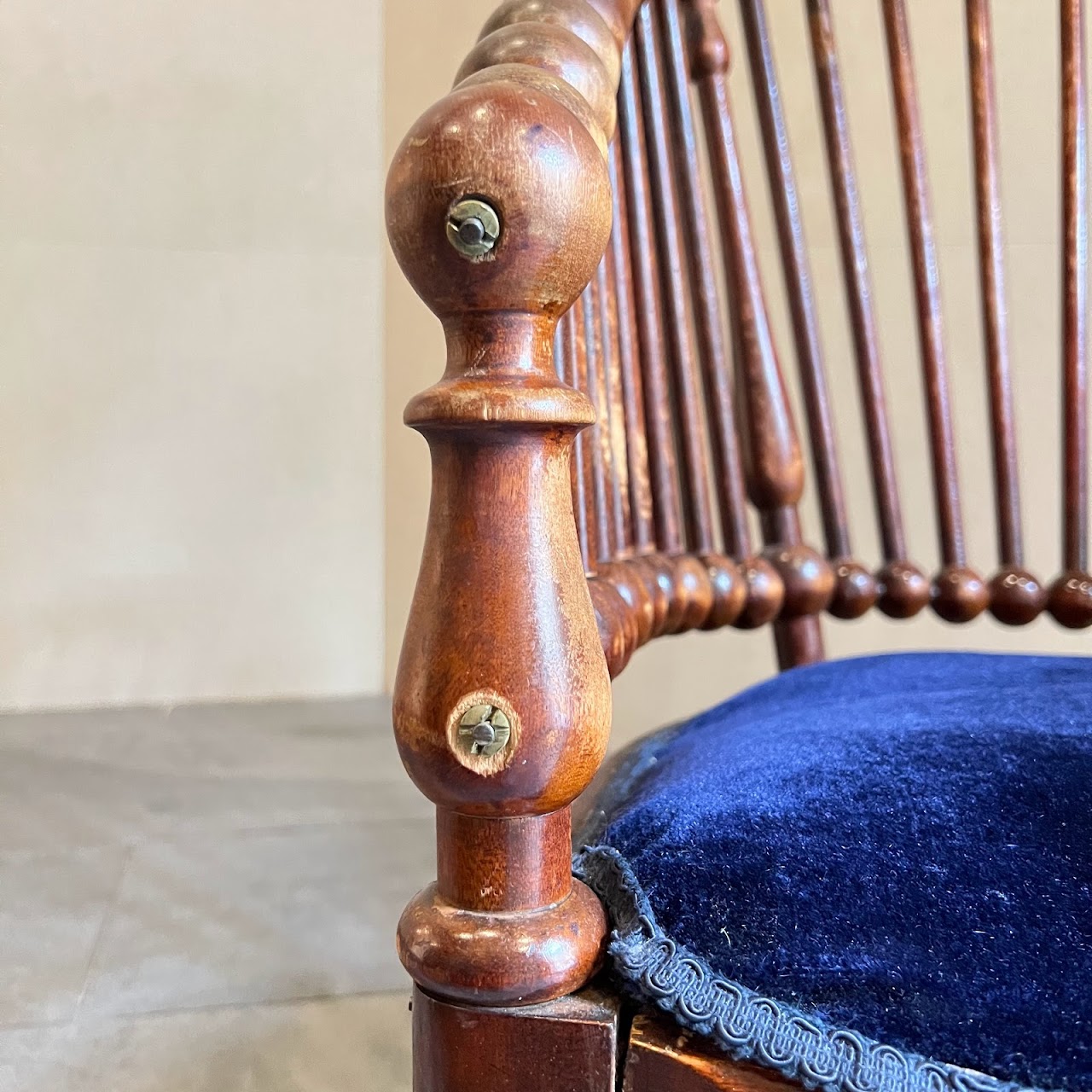 19th C. Hunzinger Lollipop Rocking Chair