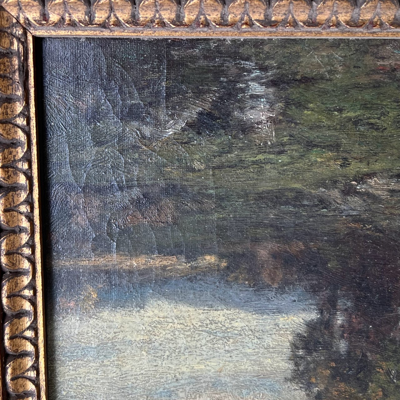 Tonalist Landscape Antique Oil Painting