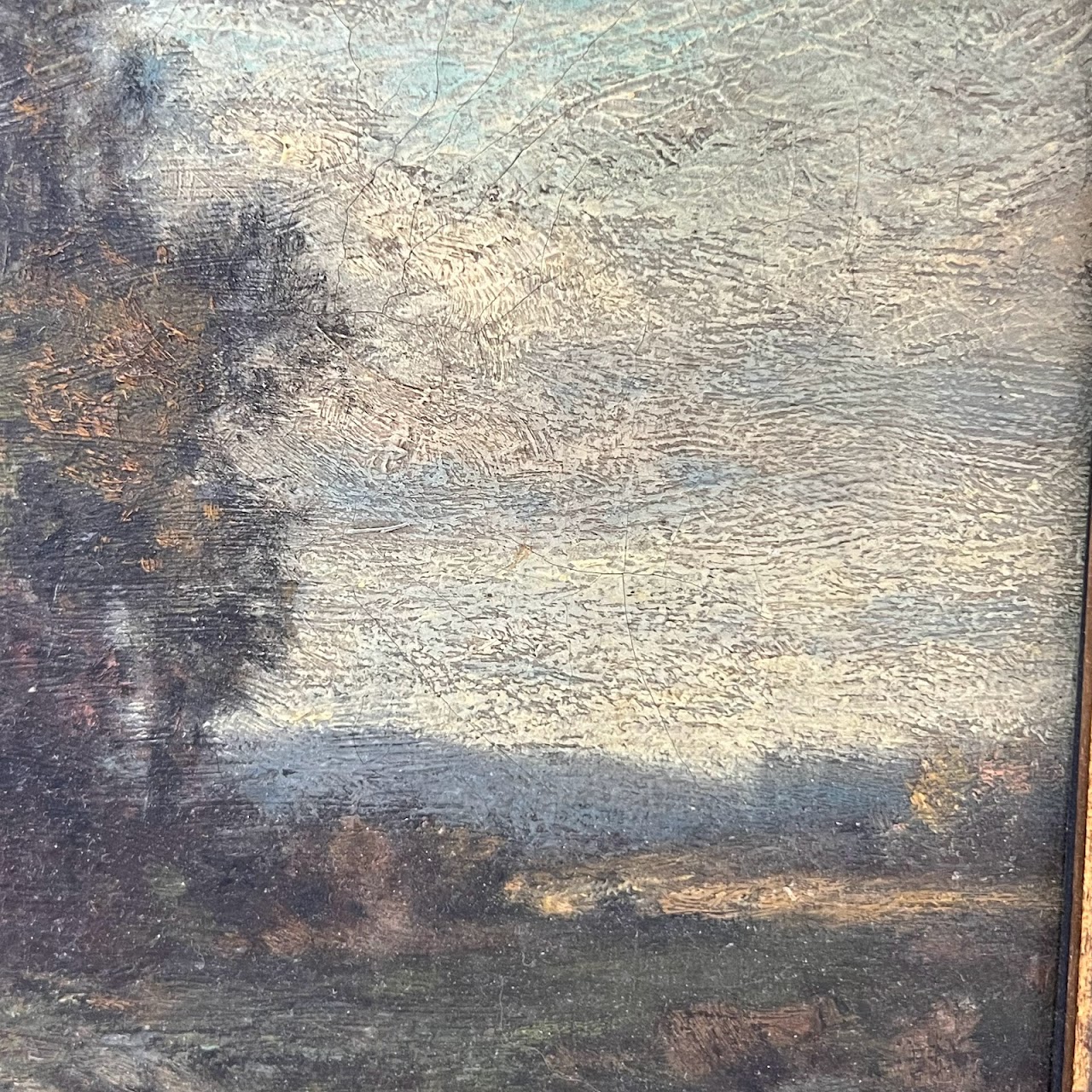 Tonalist Landscape Antique Oil Painting