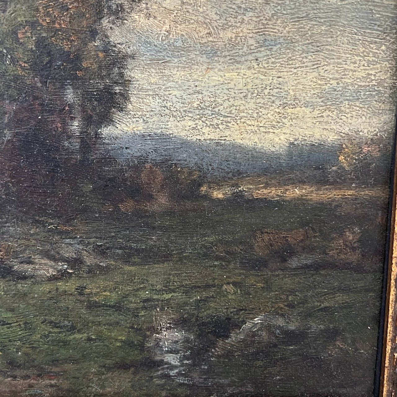 Tonalist Landscape Antique Oil Painting