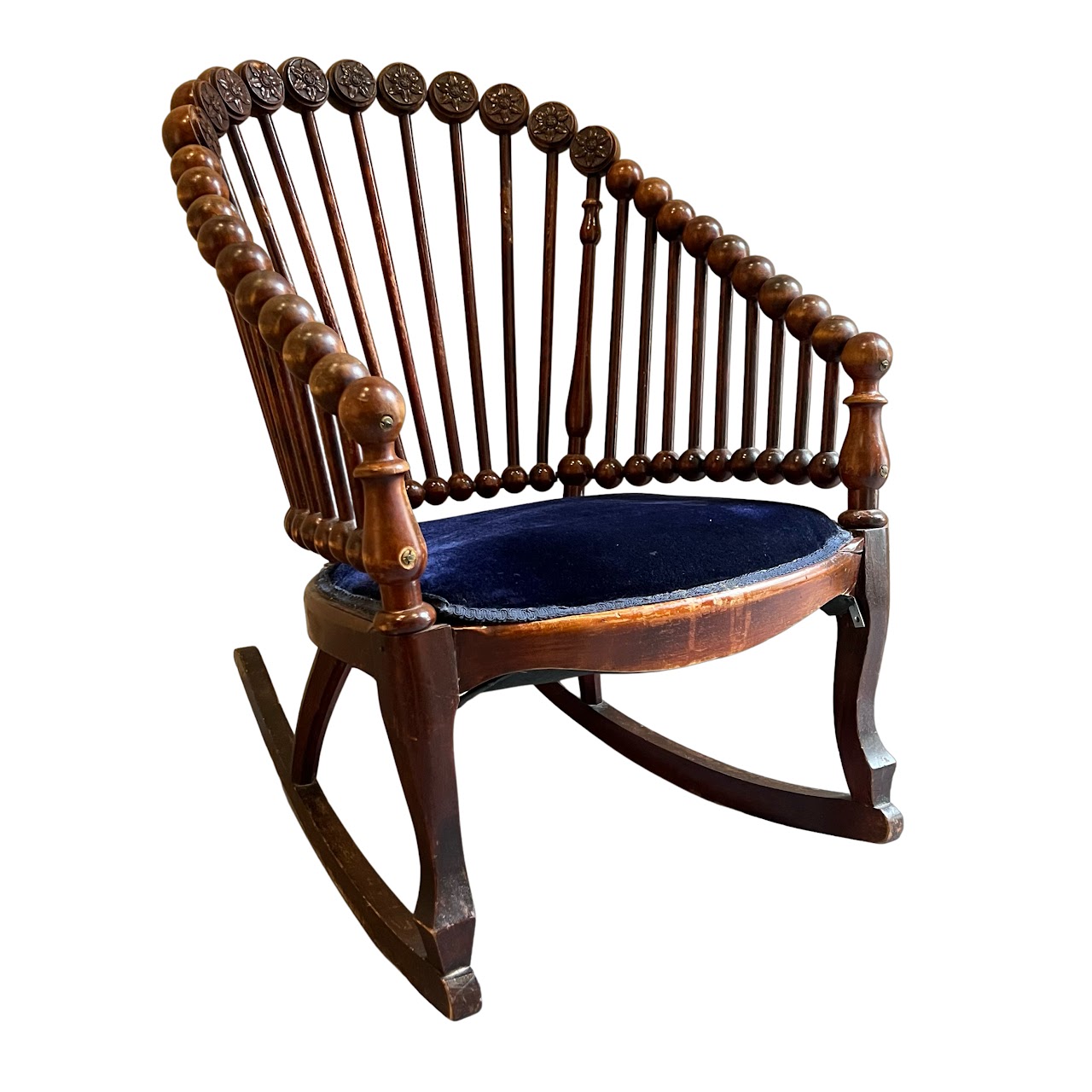 19th C. Hunzinger Lollipop Rocking Chair