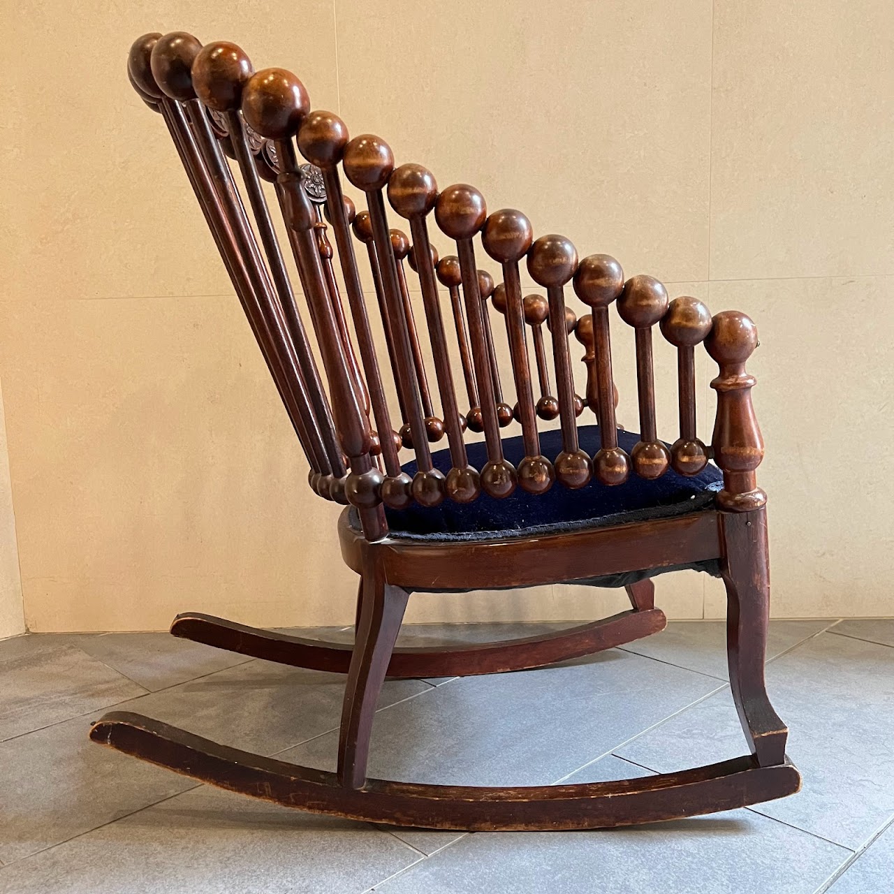 19th C. Hunzinger Lollipop Rocking Chair