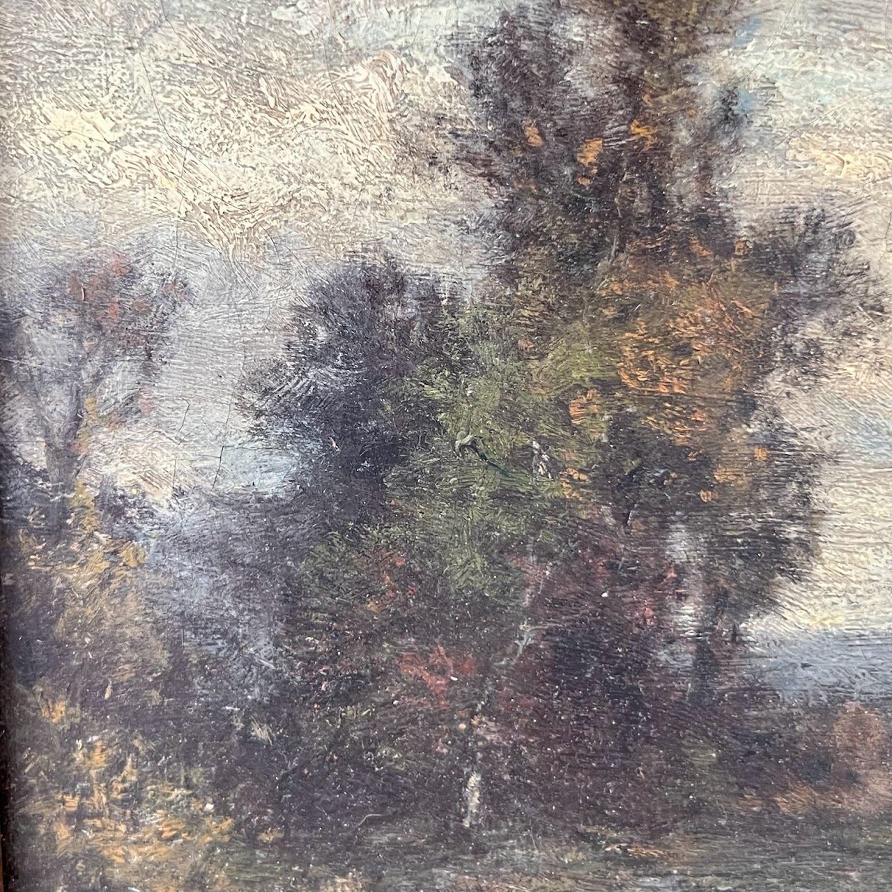 Tonalist Landscape Antique Oil Painting