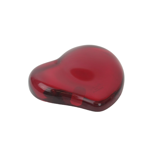 Tiffany & Co. Elsa Peretti Red Glass Heart Paperweight