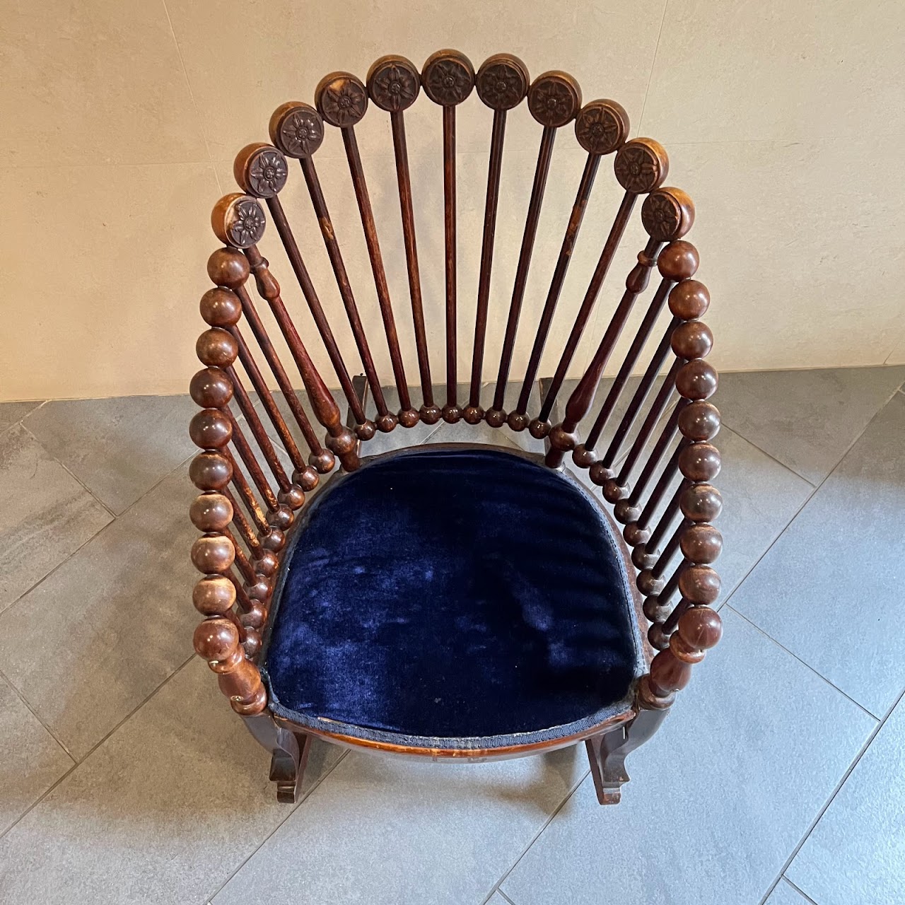 19th C. Hunzinger Lollipop Rocking Chair