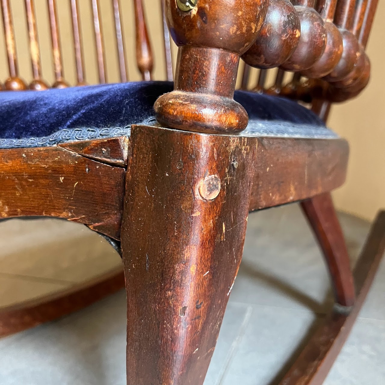 19th C. Hunzinger Lollipop Rocking Chair