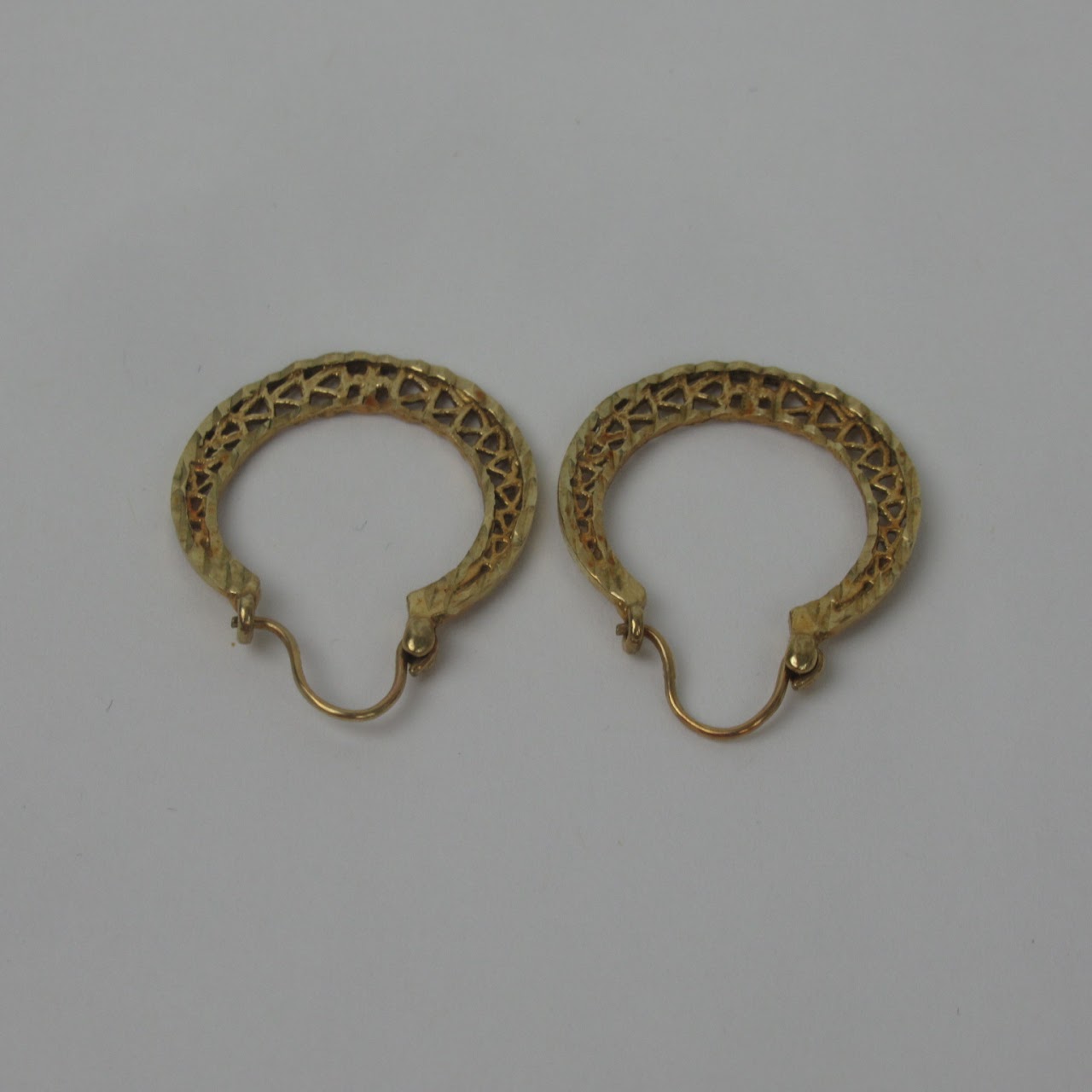 14K Gold Filigree Earring Set