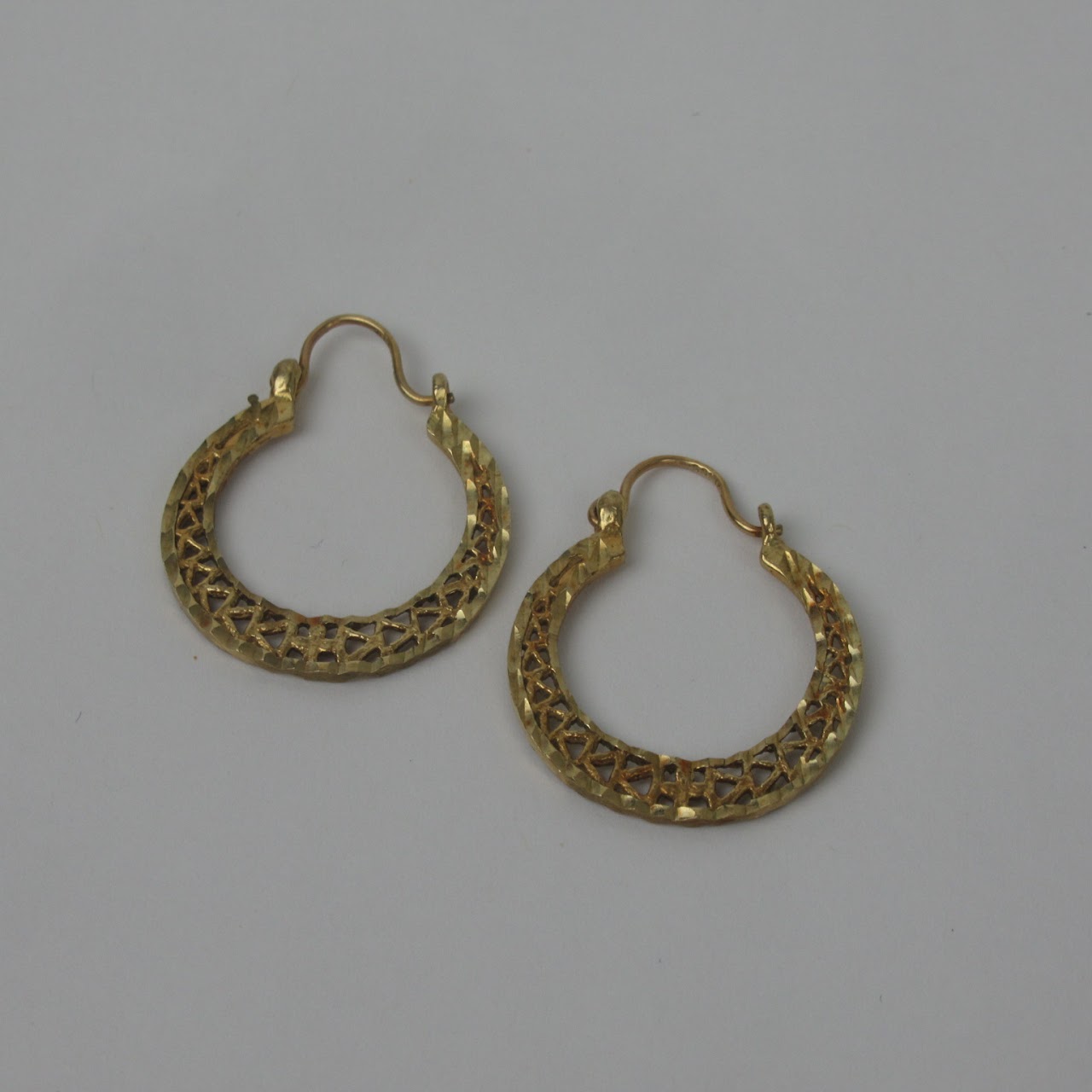 14K Gold Filigree Earring Set