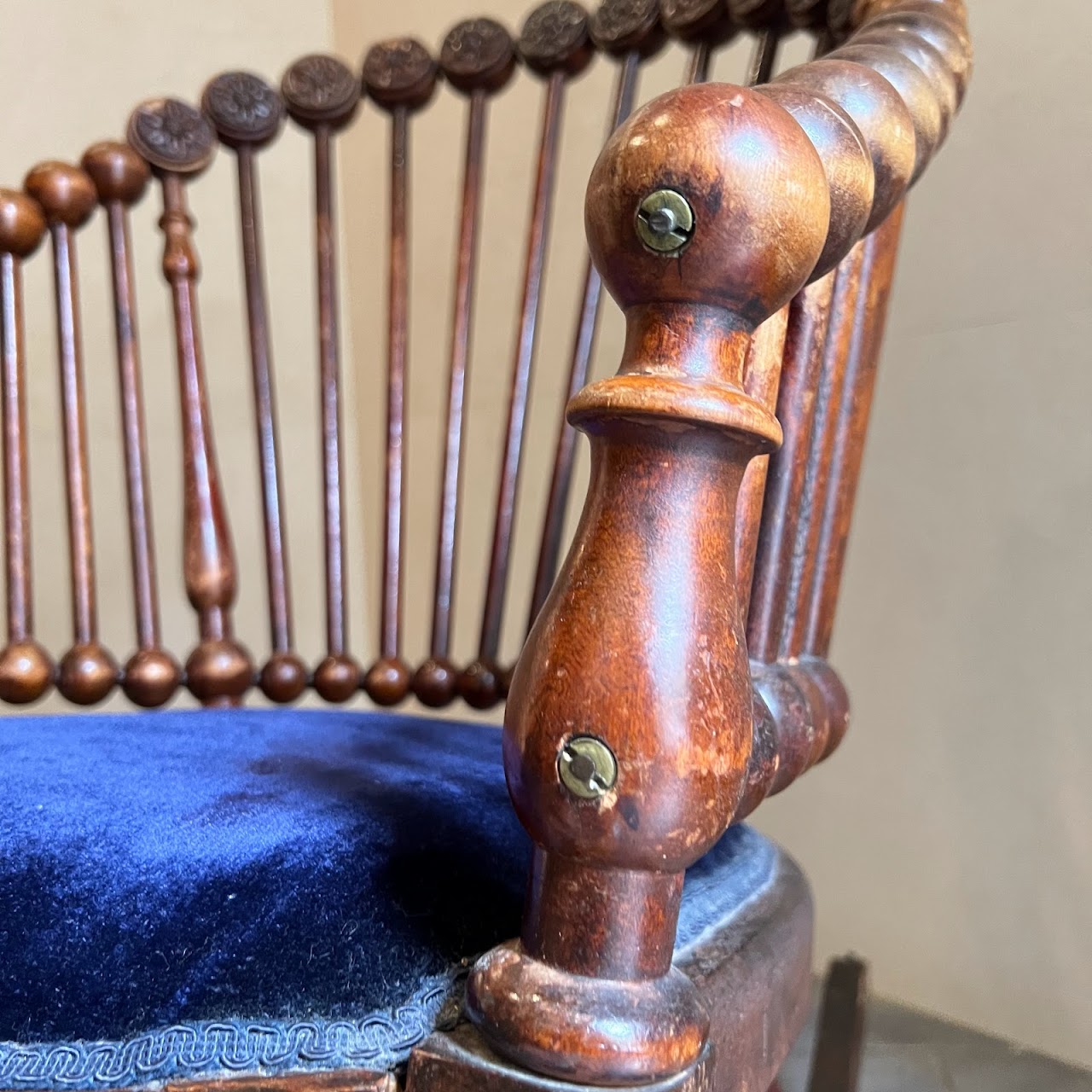 19th C. Hunzinger Lollipop Rocking Chair