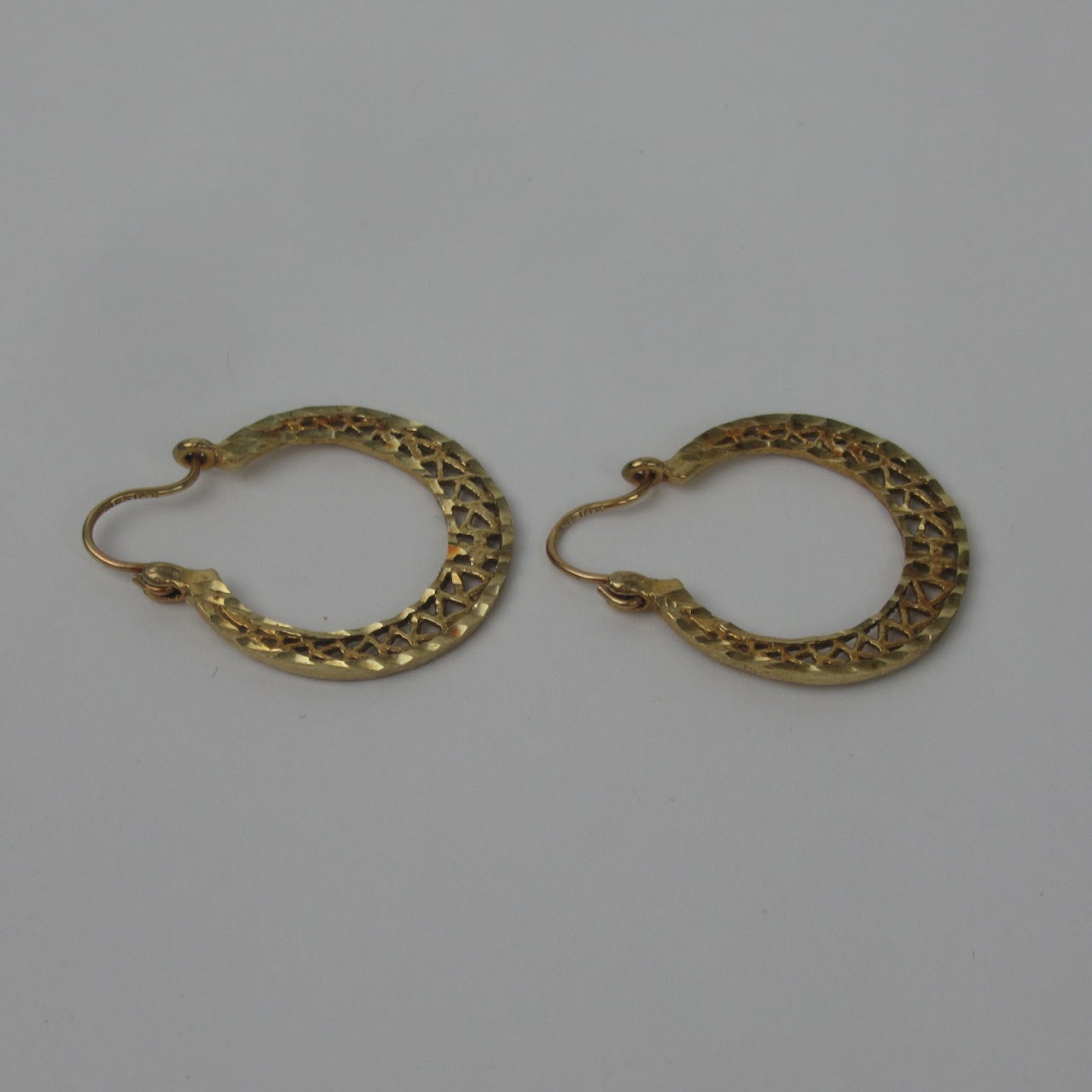 14K Gold Filigree Earring Set