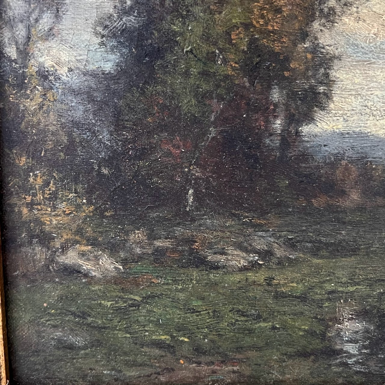 Tonalist Landscape Antique Oil Painting