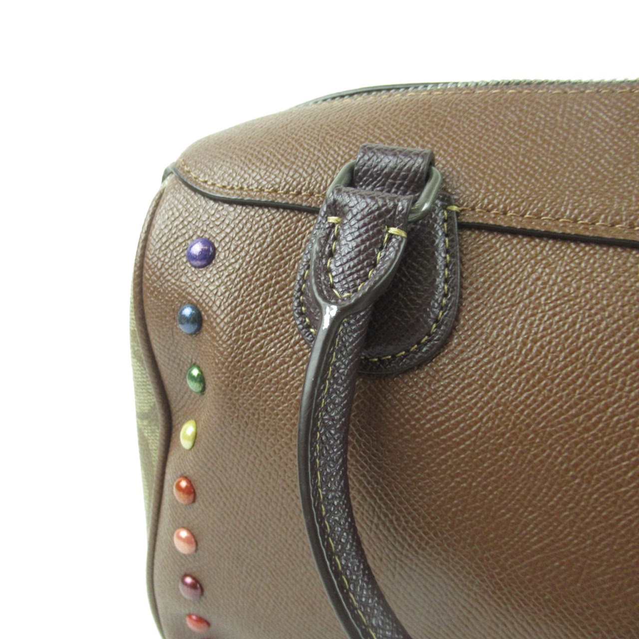 Coach Signature Studded Crossbody Satchel