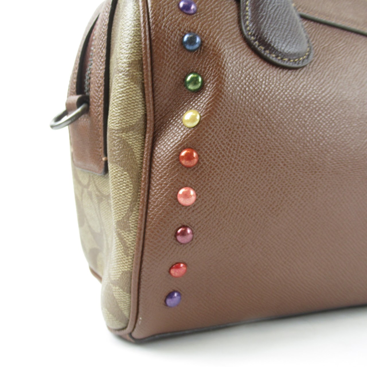 Coach Signature Studded Crossbody Satchel