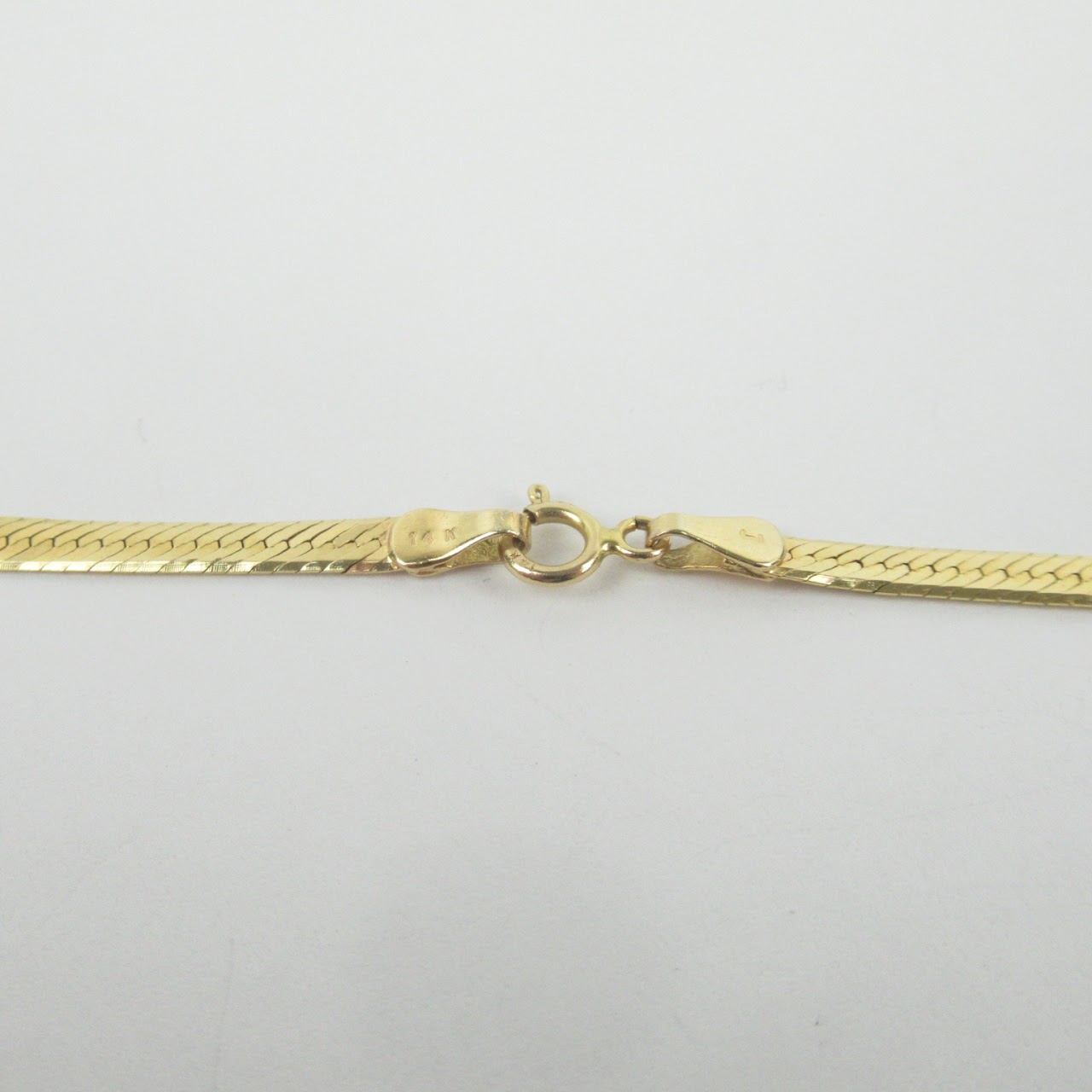 14K Gold Flat Herringbone Chain