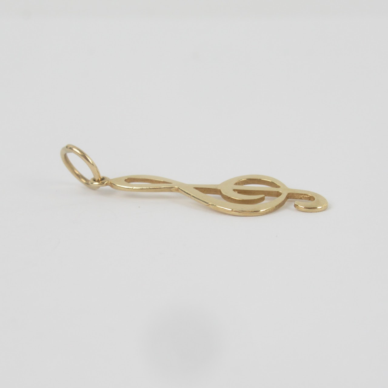 14K Gold Treble Clef Charm