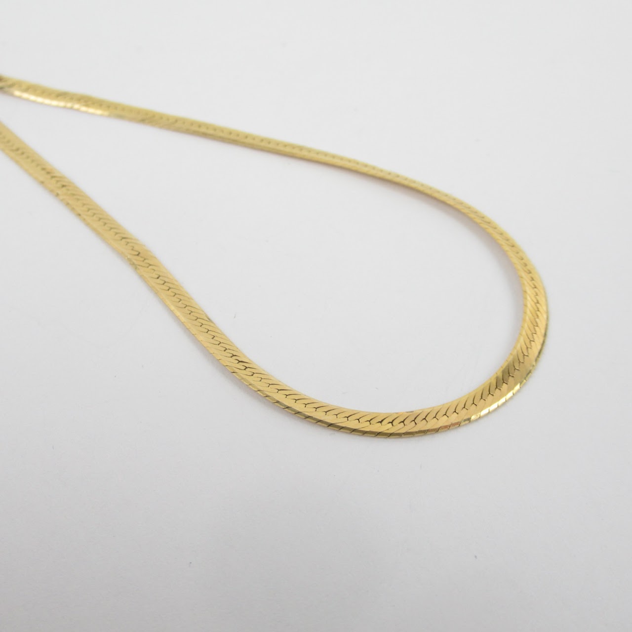 14K Gold Flat Herringbone Chain