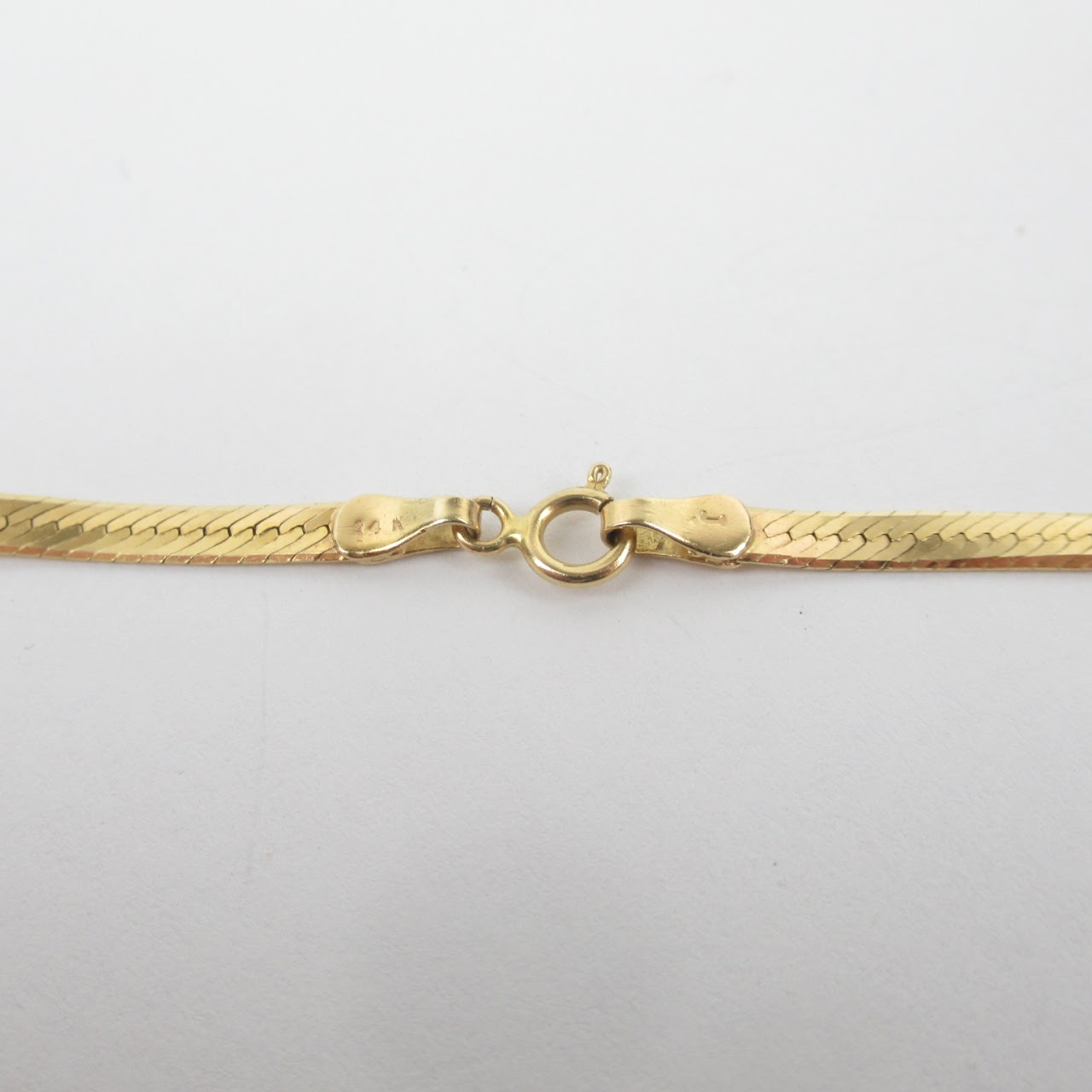 14K Gold Flat Herringbone Chain