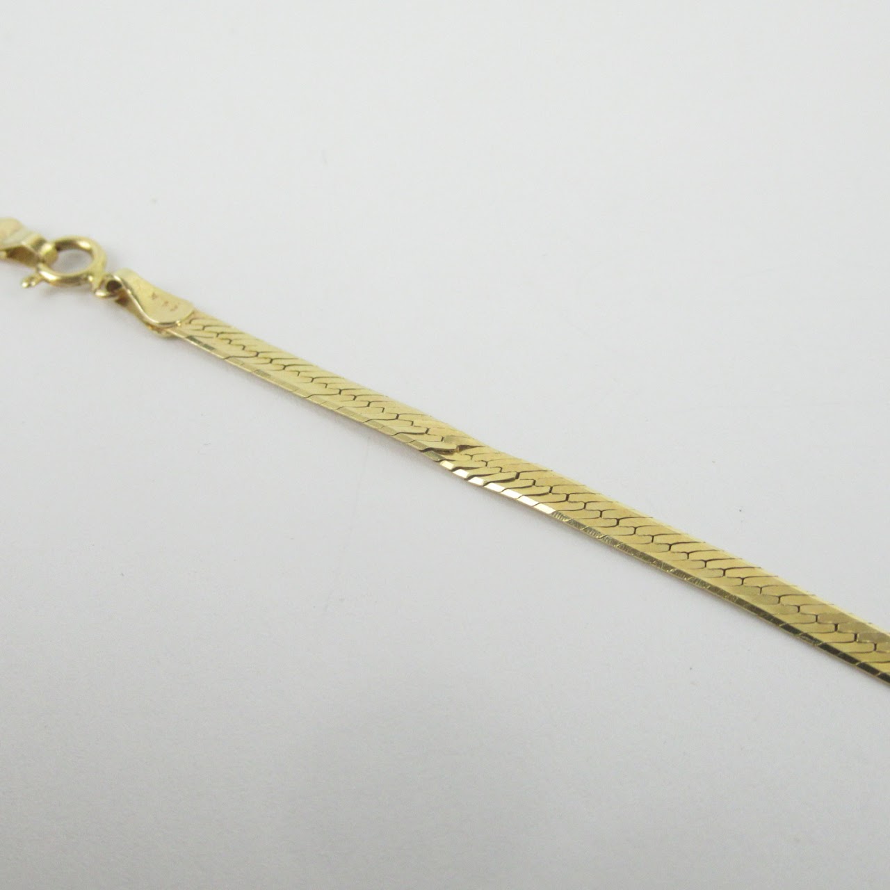 14K Gold Flat Herringbone Chain